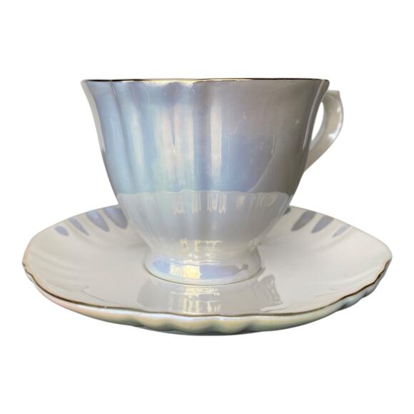 Grace Teaware Opalescent Lusterware Tea Cup & Saucer - Picture 1 of 5
